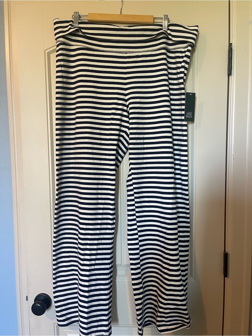 Striped Wide-Leg Lounge Pants